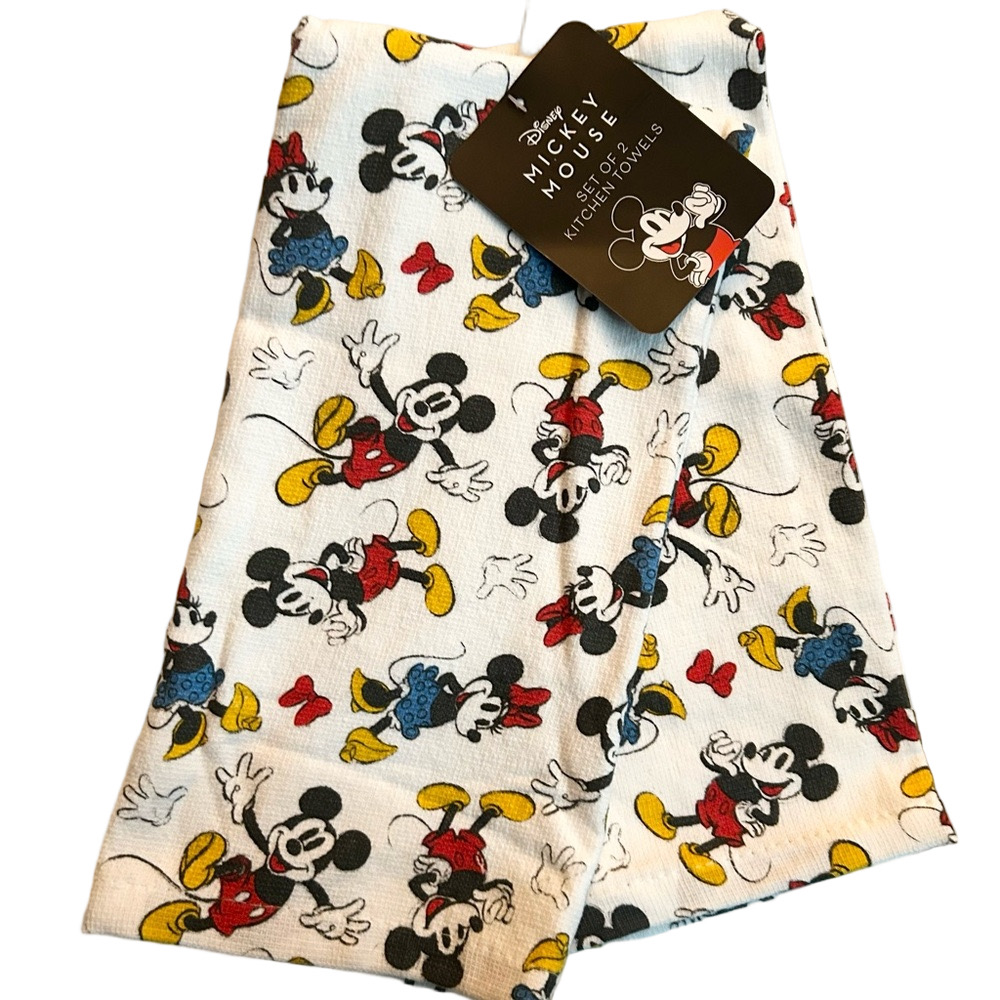 Disney Mickey Mouse Set of 2 Kitchen Towels 16” x 26”